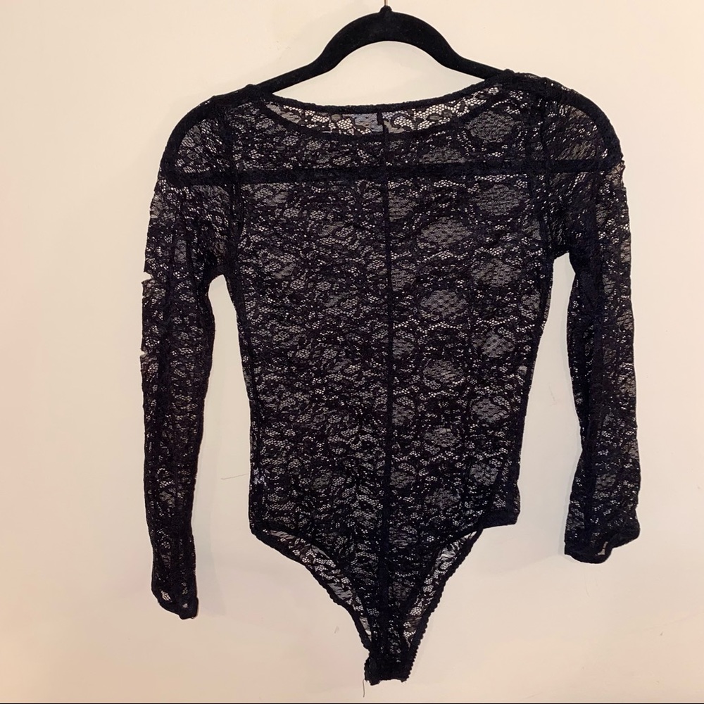 Black lace bodysuit
